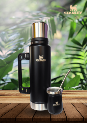 TERMO P/MATE + GUAMPA+ BOMBILLA - NEGRO